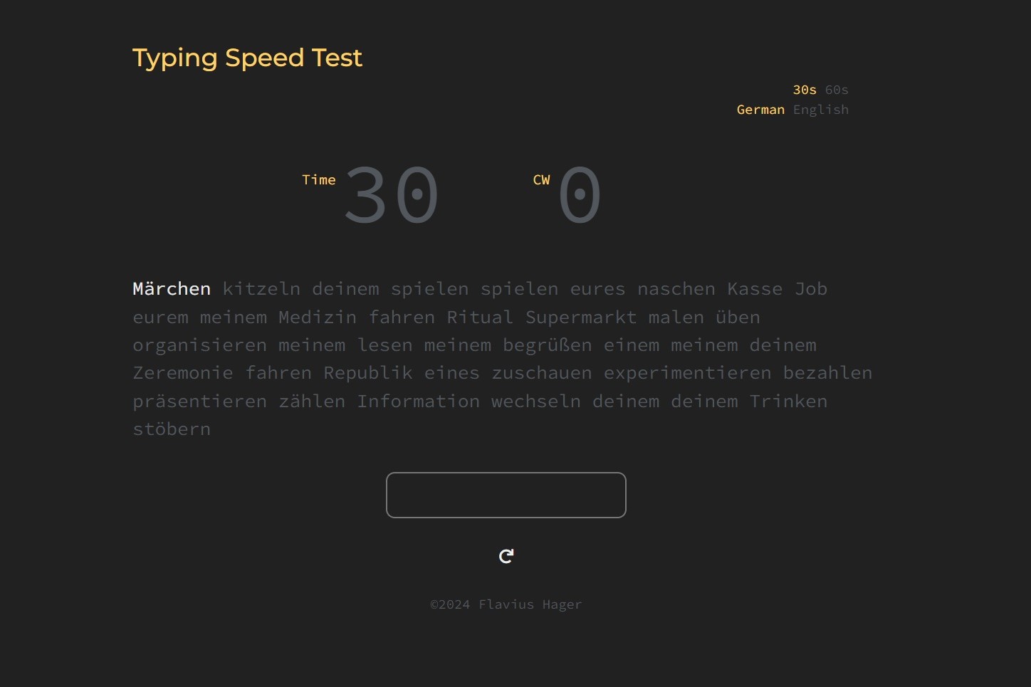 Typing Speed Test website preview image